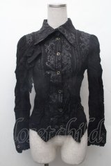 STEAM / フリルブラウス  黒 S-26-02-11-008-HN-BL-AS-ZS