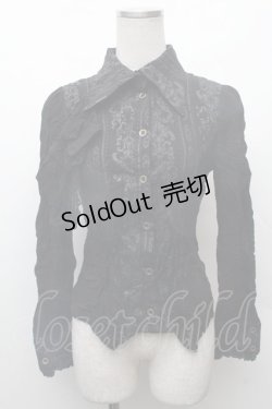 画像1: STEAM / フリルブラウス  黒 S-26-02-11-008-HN-BL-AS-ZS