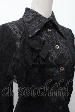 画像3: STEAM / フリルブラウス  黒 S-26-02-11-008-HN-BL-AS-ZS