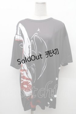 画像1: NieR Clothing / 転写プリントトップス  黒 S-26-02-11-010-PU-TO-AS-ZS