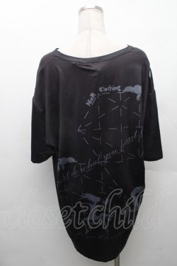 画像2: NieR Clothing / 転写プリントトップス  黒 S-26-02-11-010-PU-TO-AS-ZS