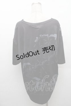 画像2: NieR Clothing / 転写プリントトップス  黒 S-26-02-11-010-PU-TO-AS-ZS