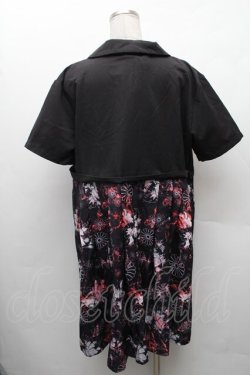 画像2: NieR Clothing / 半袖シャツワンピース  黒 S-26-02-11-013-PU-OP-AS-ZS