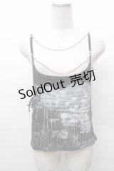 h.ANARCHY / プリントチェーンキャミソール  黒 S-26-02-11-020-HN-TO-HR-ZS