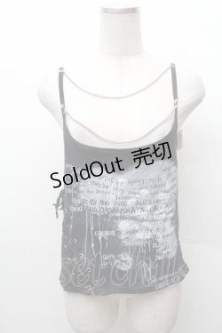 画像1: h.ANARCHY / プリントチェーンキャミソール  黒 S-26-02-11-020-HN-TO-HR-ZS