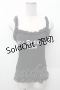 SEXY DYNAMITE LONDON / ロゴptキャミソール  黒 S-26-02-11-021-PU-TS-HR-ZS