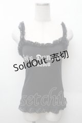 SEXY DYNAMITE LONDON / ロゴptキャミソール  黒 S-26-02-11-021-PU-TS-HR-ZS