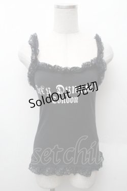 画像1: SEXY DYNAMITE LONDON / ロゴptキャミソール  黒 S-26-02-11-021-PU-TS-HR-ZS