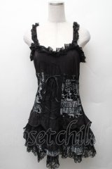 SEX POT ReVeNGe / ティアードキャミワンピース  黒 S-26-02-11-025-SP-OP-HR-ZS