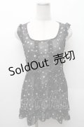 PEACE NOW / 星柄シフォンタンク  黒 S-26-02-11-026-PU-TO-HR-ZS