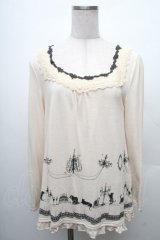 axes femme / シルエットねこptプルオーバー  オフ S-26-02-11-003-AX-TO-AS-ZS