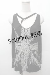 ALGONQUINS / ユニオンチェーンプリントカットソー  黒 S-26-02-11-028-AL-TO-HR-ZS