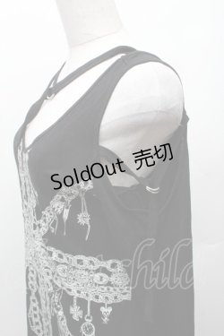 画像3: ALGONQUINS / ユニオンチェーンプリントカットソー  黒 S-26-02-11-028-AL-TO-HR-ZS