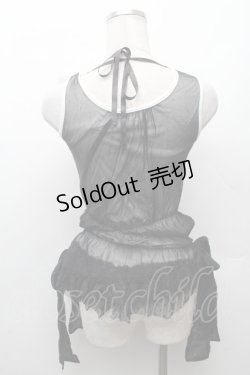 画像2: hEVEN / チュールデザイントップス  黒ｘ白 S-26-02-11-030-HN-TO-HR-ZS