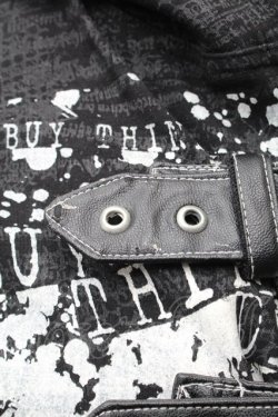 画像3: h.NAOTO / プリントノースリーブフードZIPパーカー  黒 S-26-02-11-031-HN-OP-HR-ZS