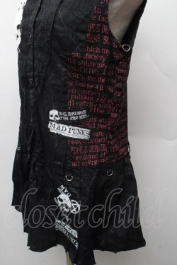 画像3: MAD / プリントノースリーブチュニック M 黒 S-26-02-11-032-PU-TO-HR-ZS