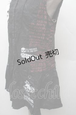 画像3: MAD / プリントノースリーブチュニック M 黒 S-26-02-11-032-PU-TO-HR-ZS
