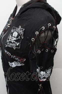 画像3: MAD / ガーゼフードZIPパーカー M 黒 S-26-02-11-033-PU-TO-HR-ZS