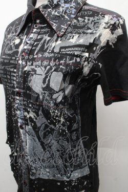画像3: h.ANARCHY / プリントダメージ半袖ブラウス  黒 S-26-02-11-035-HN-BL-HR-ZS