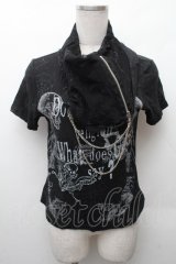 h.ANARCHY / チュールレイヤードハイネックカットソー  黒 S-26-02-11-037-HN-TS-HR-ZS