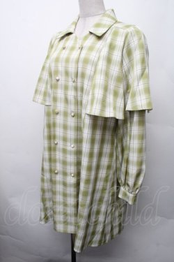 画像2: axes femme / ダブルブレストケープワンピース  グリーン S-26-02-13-043-AX-OP-AS-ZS