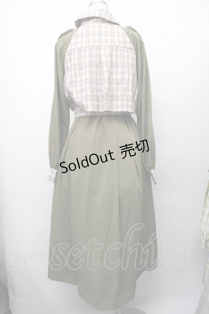 画像3: axes femme POETIQUE / 2WAYバイカラーコート  カーキ S-26-02-13-045-AX-CO-AS-ZS (3)