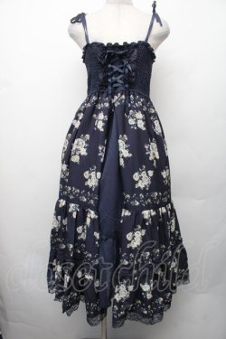 画像1: axes femme / 花柄2wayロングスカート  紺 S-26-02-13-047-AX-SK-AS-ZS