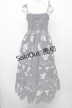 画像1: axes femme / 花柄2wayロングスカート  紺 S-26-02-13-047-AX-SK-AS-ZS