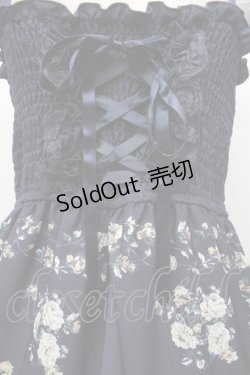 画像2: axes femme / 花柄2wayロングスカート  紺 S-26-02-13-047-AX-SK-AS-ZS