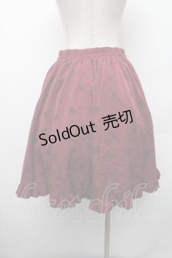 画像3: axes femme / 総柄スリットスカート/美女と野獣  ワイン S-26-02-13-054-AX-SK-HR-ZS