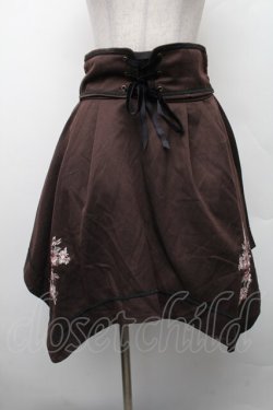 画像1: axes femme POETIQUE / バラ刺繍入りスカート  ブラウン S-26-02-13-055-AX-BL-HR-ZS