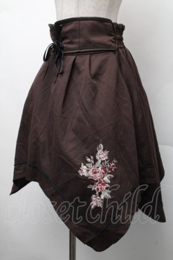 画像2: axes femme POETIQUE / バラ刺繍入りスカート  ブラウン S-26-02-13-055-AX-BL-HR-ZS