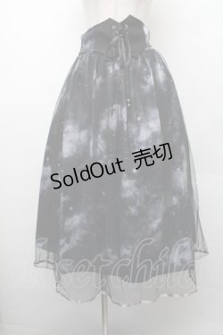 画像1: axes femme / テレスコーププリントスカート  黒 S-26-02-13-057-AX-SK-AS-ZS