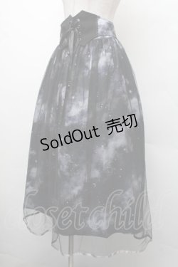 画像2: axes femme / テレスコーププリントスカート  黒 S-26-02-13-057-AX-SK-AS-ZS