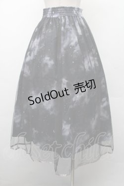 画像3: axes femme / テレスコーププリントスカート  黒 S-26-02-13-057-AX-SK-AS-ZS