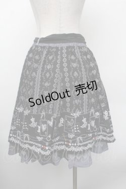 画像3: axes femme / トランプメルヘン柄スカート/Disney  黒 S-26-02-13-058-AX-SK-HR-ZS