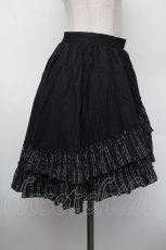 画像2: PEACE NOW / ストライプイレヘムスカート  黒 S-26-02-13-060-PU-SK-HR-ZS (2)