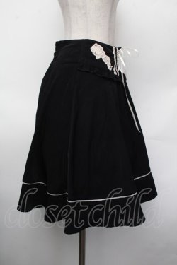 画像2: axes femme / レースアップフレアスカート  黒 S-26-02-13-061-AX-SK-HR-ZS