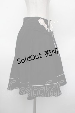 画像2: axes femme / レースアップフレアスカート  黒 S-26-02-13-061-AX-SK-HR-ZS