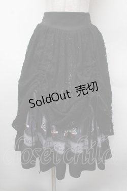 画像1: NIBBLE POISON / ダークナイトサーカススカート  黒 S-26-02-13-062-0-JA-HR-ZS