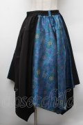 Deorart / 変形スカート  黒ｘ青 S-26-02-13-063-PU-SK-AS-ZS