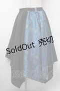 Deorart / 変形スカート  黒ｘ青 S-26-02-13-063-PU-SK-AS-ZS