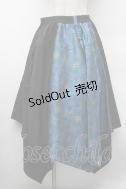 画像1: Deorart / 変形スカート  黒ｘ青 S-26-02-13-063-PU-SK-AS-ZS