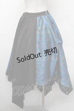 画像2: Deorart / 変形スカート  黒ｘ青 S-26-02-13-063-PU-SK-AS-ZS