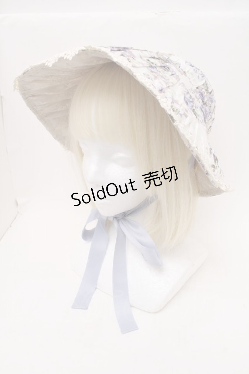 画像1: Victorian maiden / ロココブーケボンネット  ブルー S-26-02-13-010-CL-AC-AS-ZS (1)