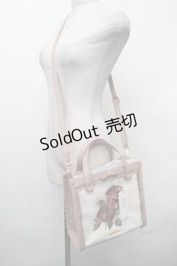 画像1: axes femme / ローズ刺繍スクエアバッグ  ピンク S-26-02-13-014-AX-BG-AS-ZS