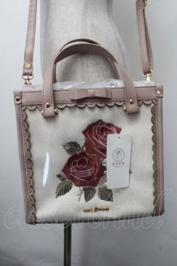 画像2: axes femme / ローズ刺繍スクエアバッグ  ピンク S-26-02-13-014-AX-BG-AS-ZS