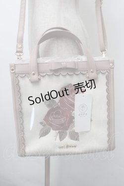 画像2: axes femme / ローズ刺繍スクエアバッグ  ピンク S-26-02-13-014-AX-BG-AS-ZS