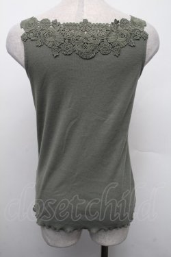 画像2: axes femme / リブタンクトップ  カーキ S-26-02-13-017-AX-TO-AS-ZS