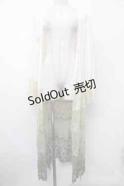 画像1: axes femme / グラデーションレースガウン  グリーンＸオフ S-26-02-13-021-AX-TO-AS-ZS